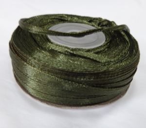 Лента атласная 3 мм (91 метров )цв 110 зеленый болотный