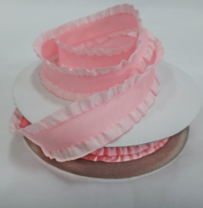 Лента декоративная c рюшами 5412  5 ярд ( 2,5 см ) .