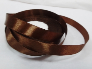 Лента атласная 12мм цвет 31коричневый .