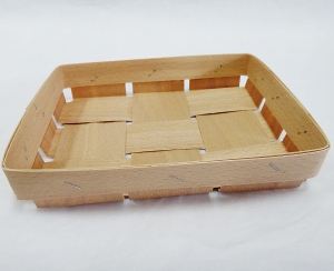  Лукошко из шпона  прямоугольное ( 16х12х3 см )