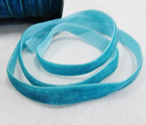 Лента бархатная 1861143 (высота 1,2 см,в рулоне 25 ярд) .