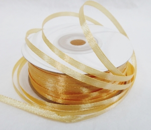 Лента атласная 3 мм ( 91метр )цв.  золотистый