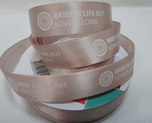 Лента атласная с  рисунком , (2,8 см , 10 ярд )