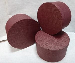 Подарочная коробка -(1018 комплект 3шт )цв.вишневый