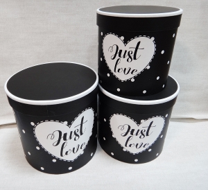 Коробка для цветов и подарков 7559( комплект 3 шт) бант