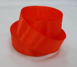 Лента атласная 25 мм(цв 144 т. оранжевый 23 метра )