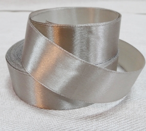 Лента атласная 25 мм(цв 179 / 23 метра) серый теплого оттенка