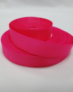 Лента репсовая 1.2см, 18м ярко-розовый