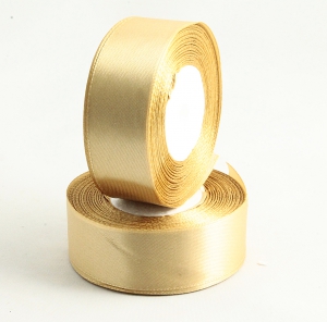 Лента атласная 25 мм(цв.156 золотистый / 23 метра)